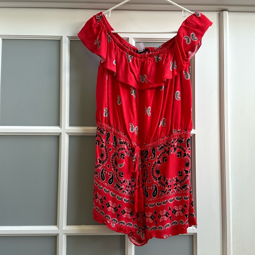 Romper (black/white/red)